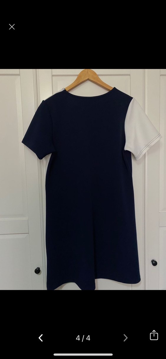 V Yaka Midi Elbise - Görsel 4