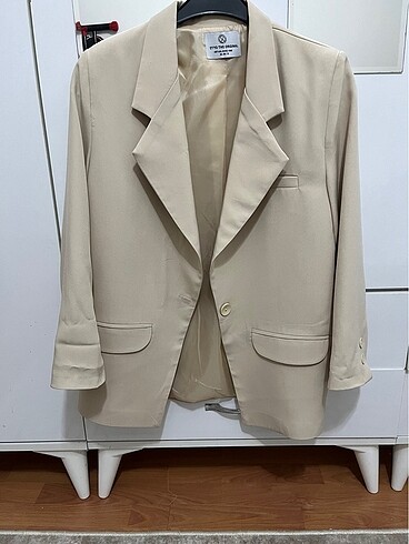 Krem rengi blazer ceket