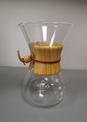 Aloha Ahşap Tutamaçlı Chemex demleme 800ml - Görsel 5