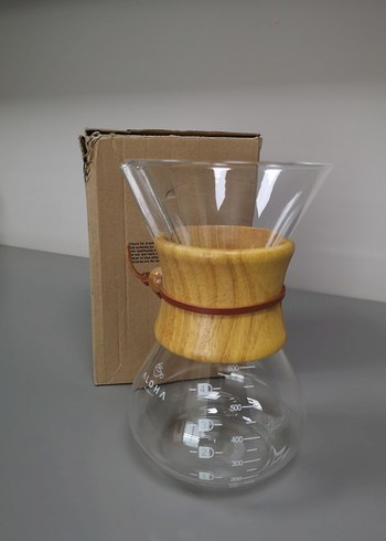 Aloha Ahşap Tutamaçlı Chemex demleme 800ml - Görsel 3