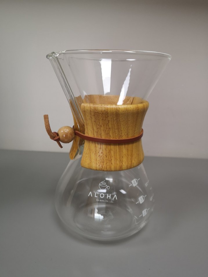 Aloha Ahşap Tutamaçlı Chemex demleme 800ml - Görsel 5