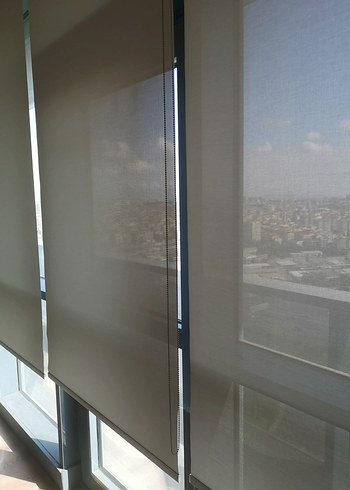 2 Adet Düz Füme stor perde tertemiz - Görsel 2