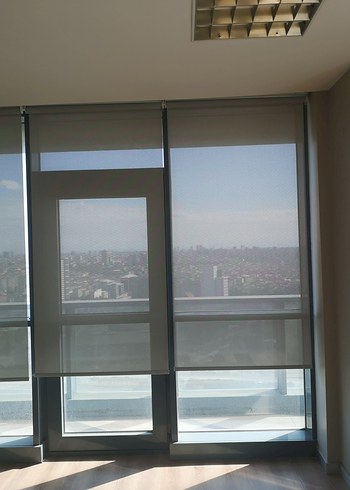 2 Adet Düz Füme stor perde tertemiz - Görsel 3