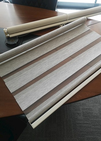 2 Adet Düz Füme stor perde tertemiz - Görsel 11