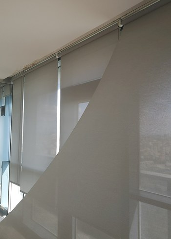 2 Adet Düz Füme stor perde tertemiz - Görsel 4