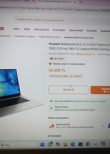 Huawei matebook d15 temiz - Görsel 14