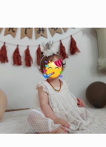 1 yaş doğum günü tacı