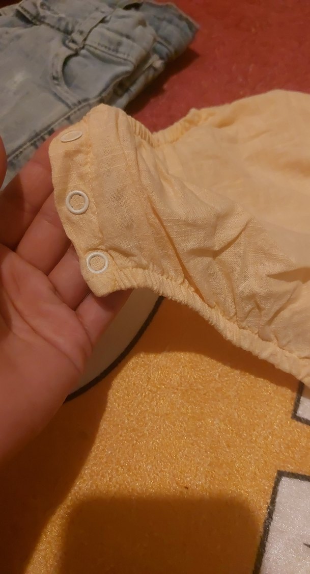 Turuncu erkek bebek gömlek body 12-18 Ay - Görsel 3