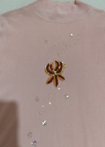 Pembe Payetli tişört - Görsel 3