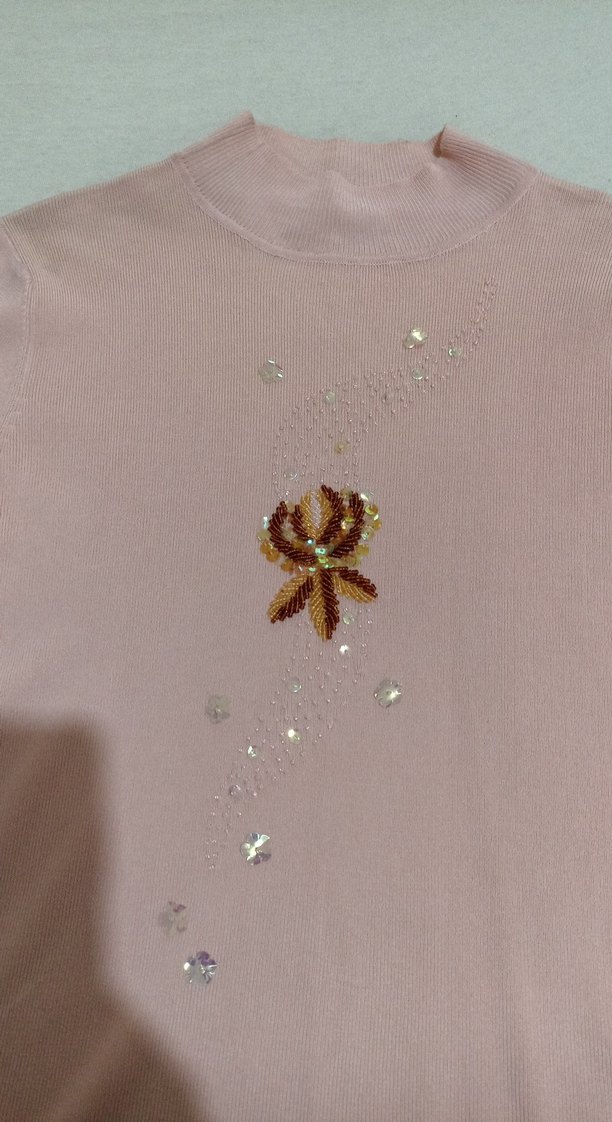 Pembe Payetli tişört - Görsel 3