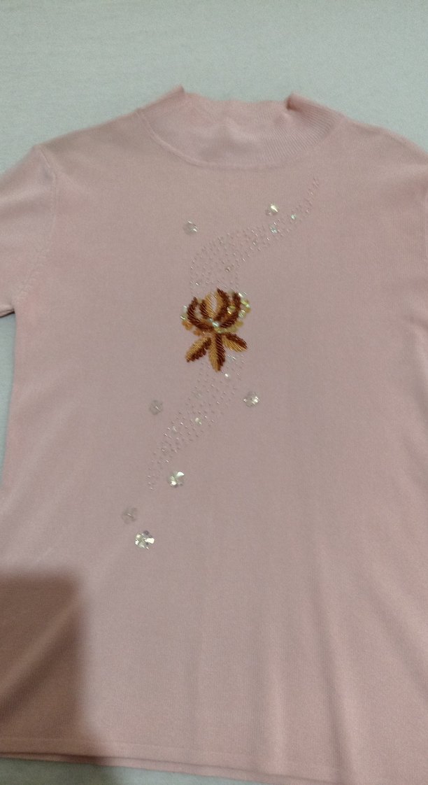 Pembe Payetli tişört - Görsel 2