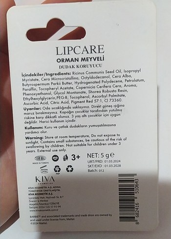 Barbie Orman Meyveli Dudak Bakım Kremi - Görsel 2