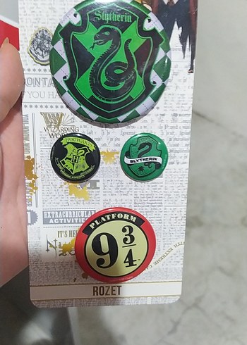 Harry Potter Slytherin Rozet Seti - Görsel 2