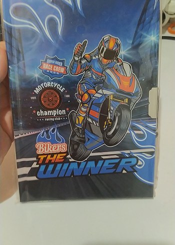 Motosiklet Yarışçısı Temalı Spor Defteri - Görsel 2