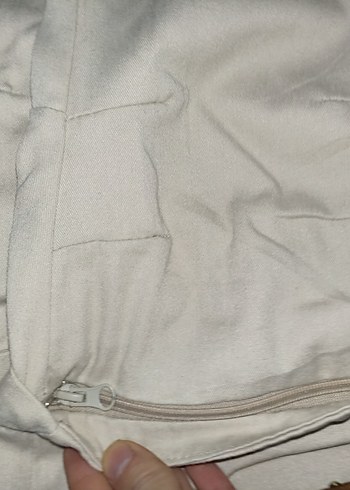 motorcu kesim dizden fermuarlı pantolon - Görsel 4