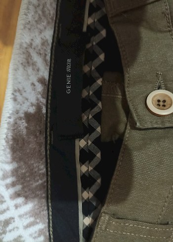 Kahverengi Süet Kemerli Erkek kumaş pantolon - Görsel 2