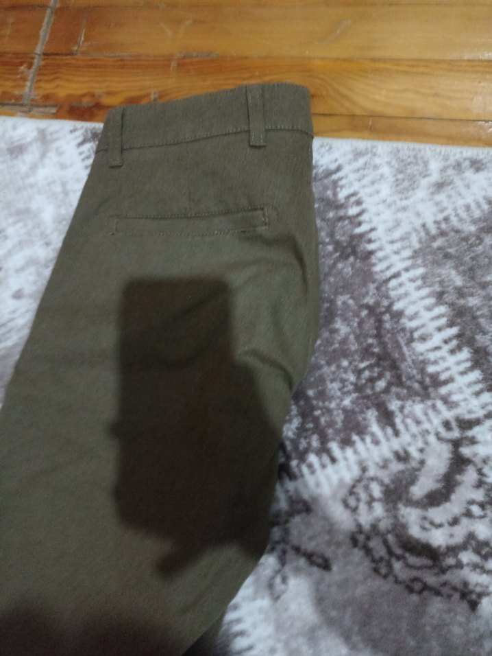 Kahverengi Süet Kemerli Erkek kumaş pantolon - Görsel 4