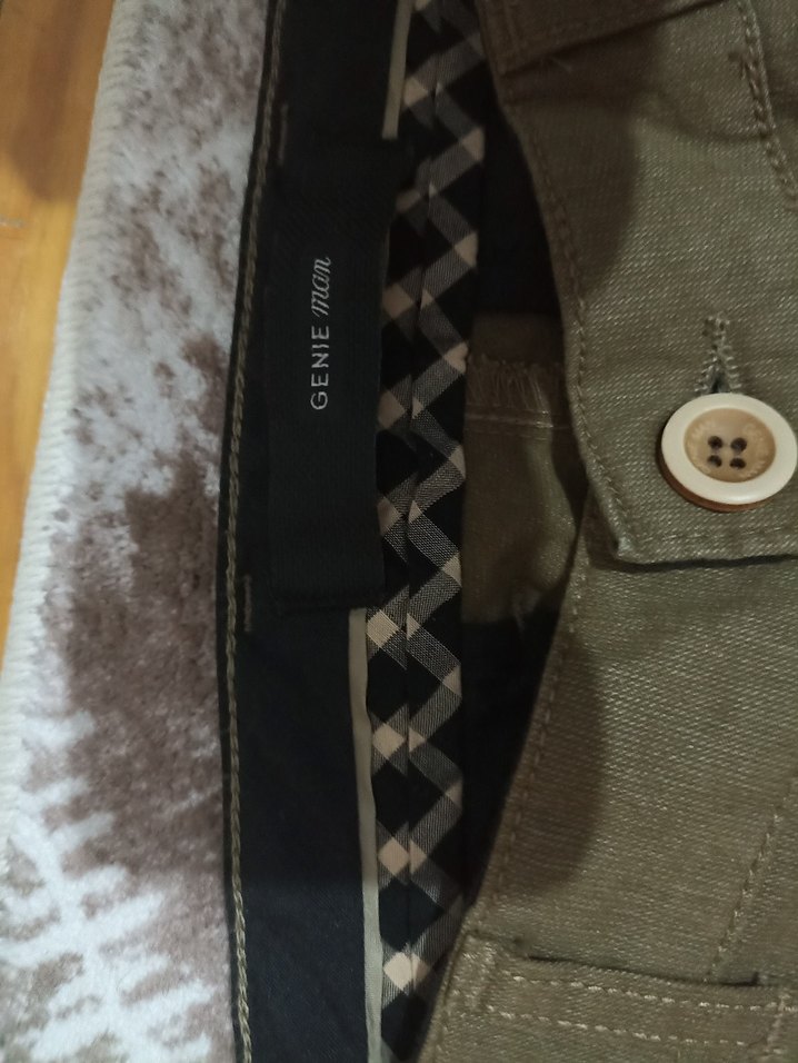 Kahverengi Süet Kemerli Erkek kumaş pantolon - Görsel 2