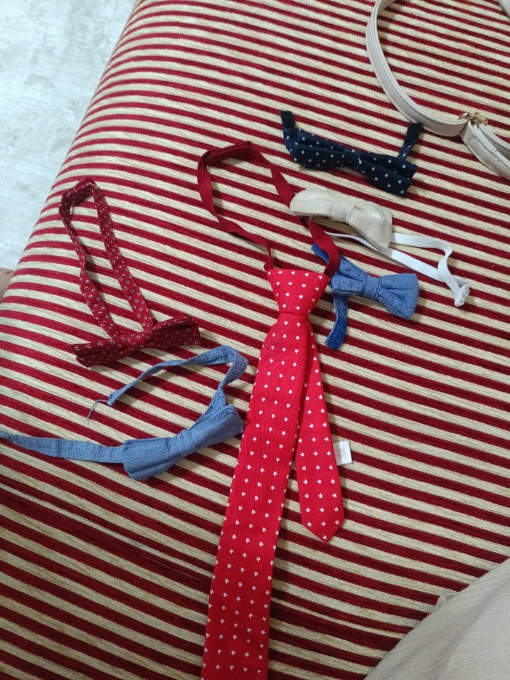 Çocuklar için Renkli Kurdeleli Papyon ve Kravat - Görsel 3