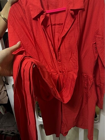 Bershka Kısa gömlek elbise