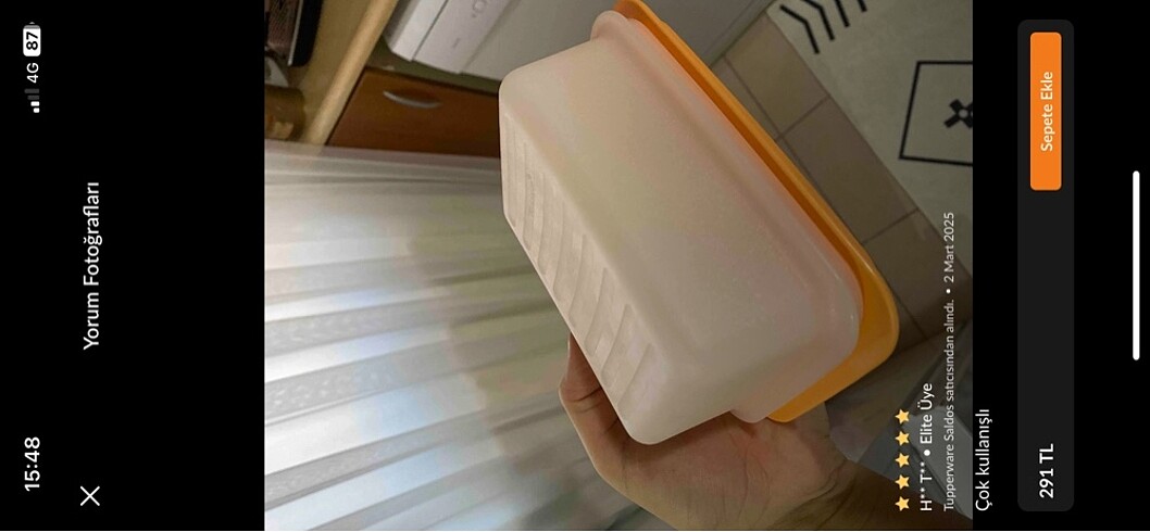  Beden turuncu Renk Tupperware tereyağlık peynir koyma