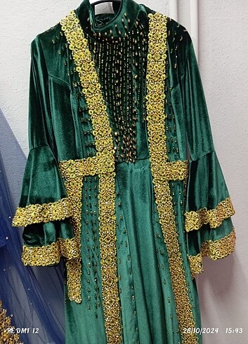 42 Beden yeşil Renk Kaftan kınalik