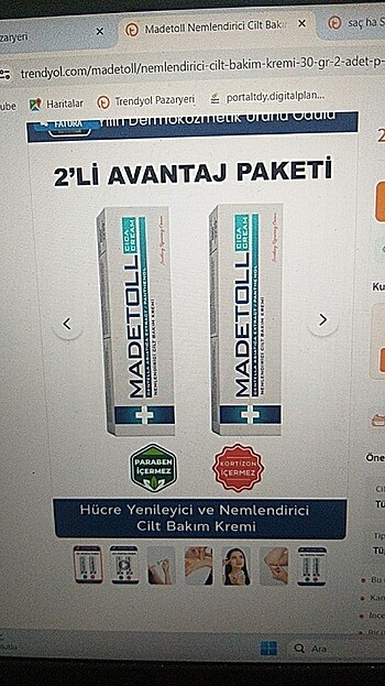 MADETOLL CİLT BAKIM KREMİ 2 Lİ PAKER