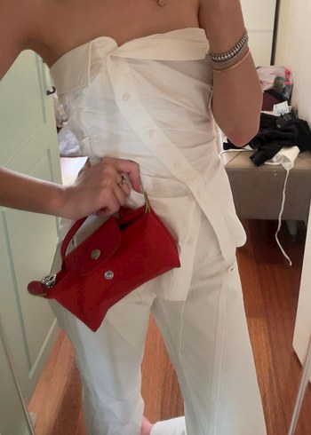 Zara Beyaz Fitted gömlek korse