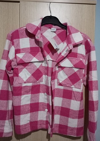 Pembe Ekose Düğmeli çocuk gömlek - Görsel 2