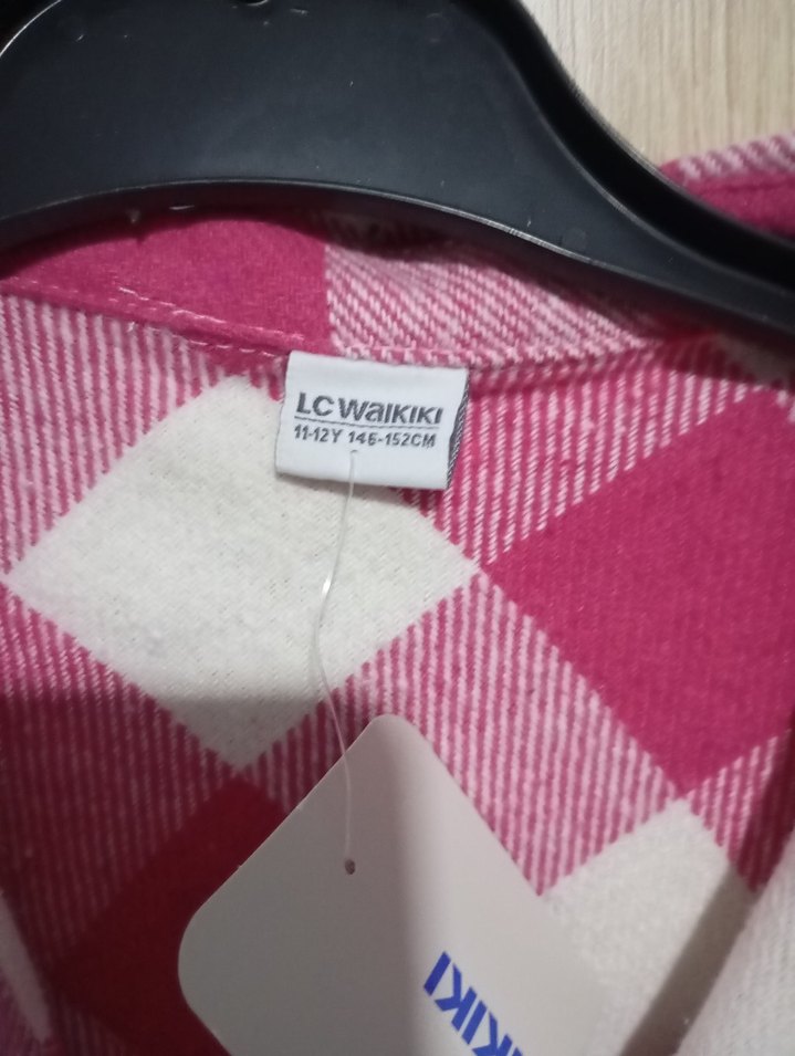 Pembe Ekose Düğmeli çocuk gömlek - Görsel 4