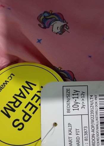 LCW Kids Pembe Desenli Kız Çocuk Pantolon - Görsel 4