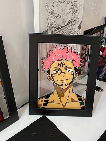 sukuna jjk anime glass painting
