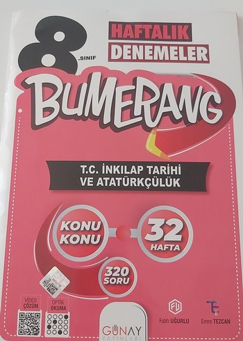 8. Sınıf Haftalık Denemeler Bumerang