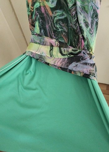 Bohem Çok Renkli Uzun Elbise - Görsel 8