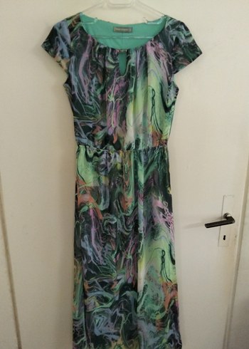 Bohem Çok Renkli Uzun Elbise - Görsel 2