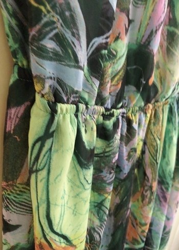 Bohem Çok Renkli Uzun Elbise - Görsel 6