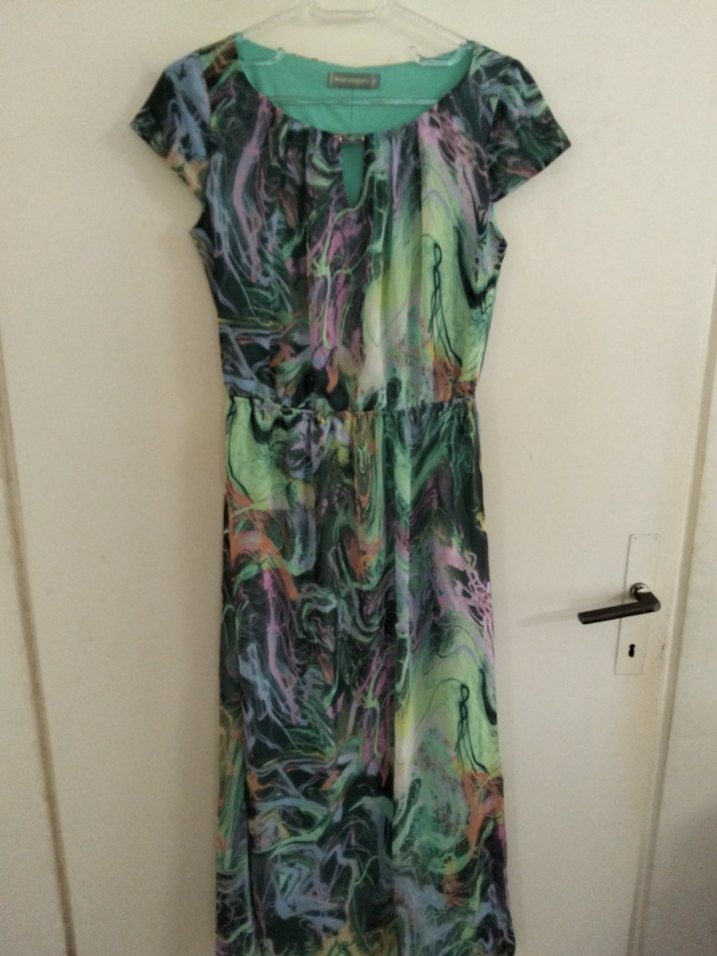 Bohem Çok Renkli Uzun Elbise - Görsel 2