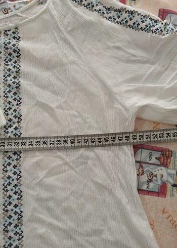 Boncuk İşlemeli Bohem Kadın Bluz - Görsel 3