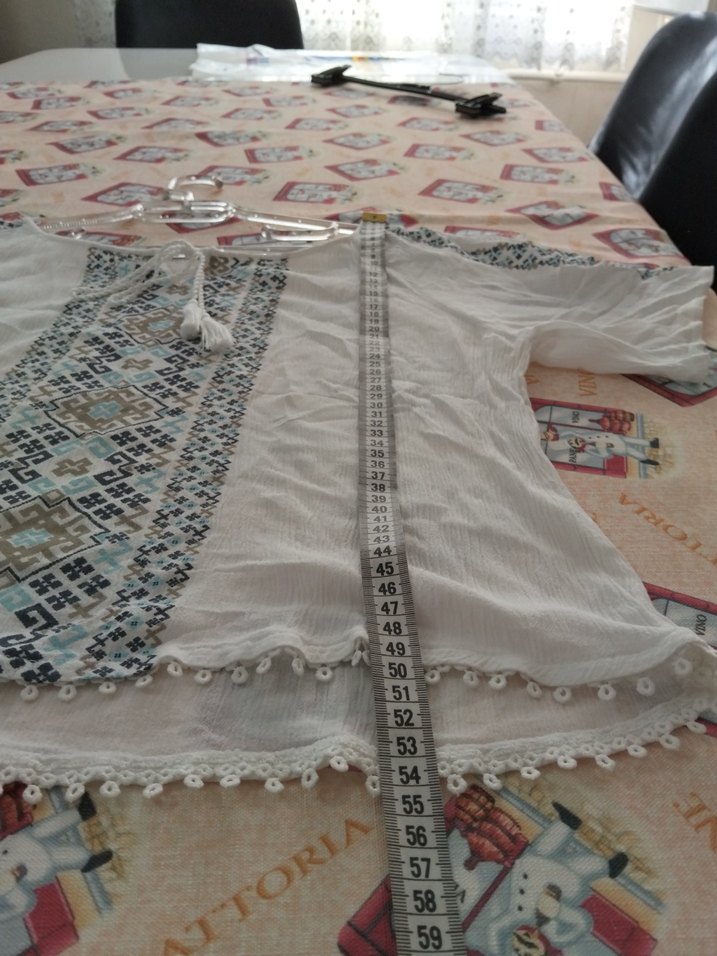 Boncuk İşlemeli Bohem Kadın Bluz - Görsel 2