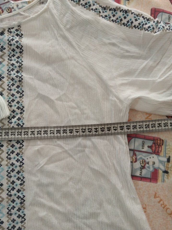 Boncuk İşlemeli Bohem Kadın Bluz - Görsel 3