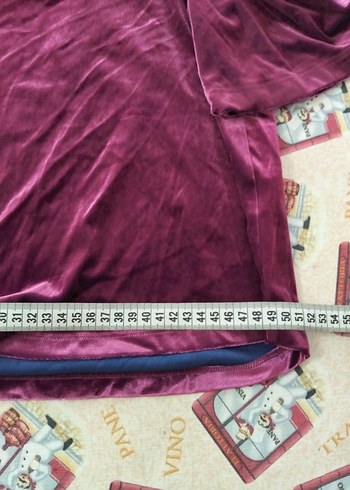 Bordo Kayık Yaka Drapeli Kadın Bluz - Görsel 5