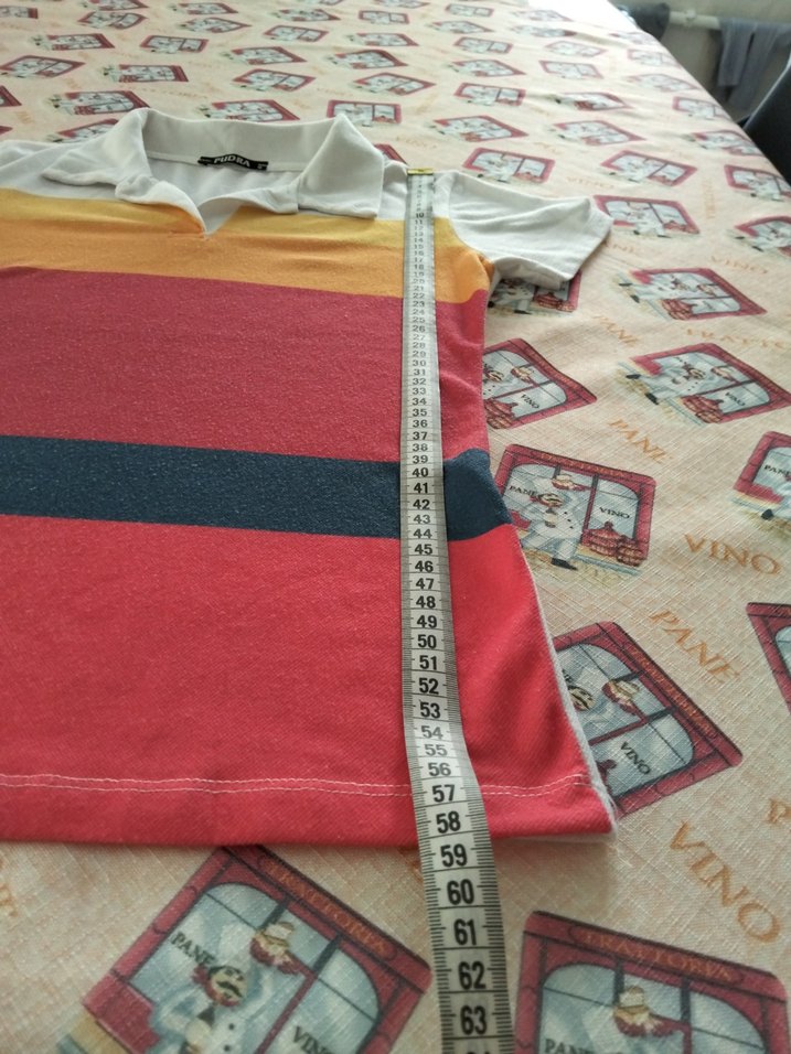 Renkli Çizgili Kız Polo Tişört - Görsel 2