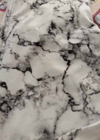 Beyaz Gri Desenli Uzun Kadın Tayt - Görsel 2