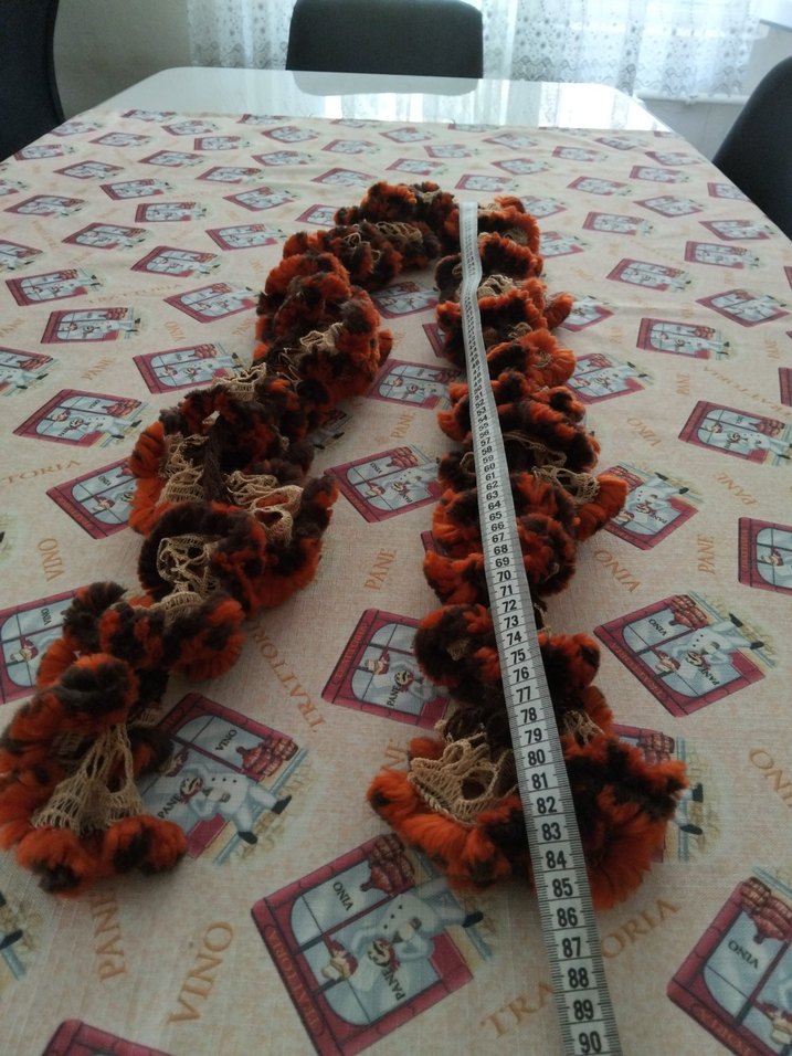 Renkli Örgü Bohem Kadın Atkı - Görsel 5