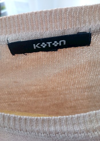 Koton Bej Rahat Kesim Keten Hamile Tunik