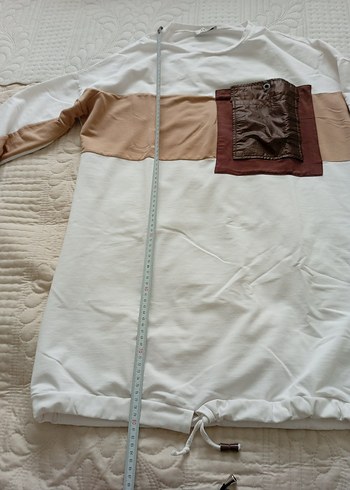 Beyaz Baskılı Mini Tunik