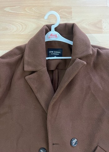 Düğmeli Kahverengi Midi Kadın Kaban - Görsel 3