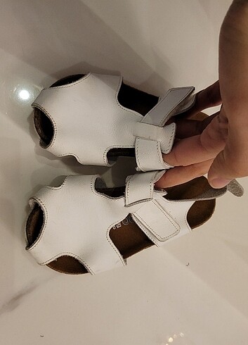 Yumuşak deri bebek sandalet 