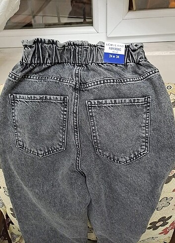 Standart Beden Beden gri Renk Kadın Pantolonu Lcw Jeans Orjinal Hiç Giyilmedi Lastikli