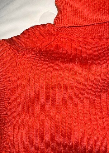 Zara Turuncu Zara Boğazlı Kazak